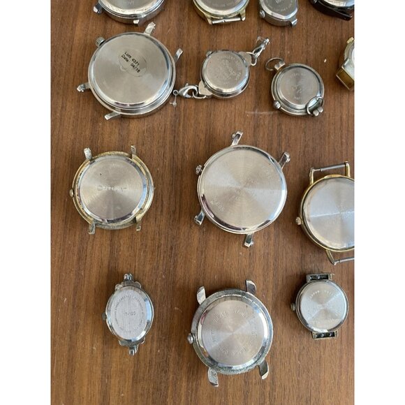 Lot Of 25 Watches Womens No Bands For Parts Or Repair Only Not Working AS IS #3